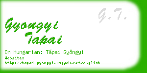 gyongyi tapai business card